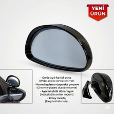 Neler Geldi Neler Siyah Yeni Model Kör Nokta Ayna Sürücü Kursu Eğitmen Ayna Üstü Dış Ilave Ayna EBATI:14X7,5 cm