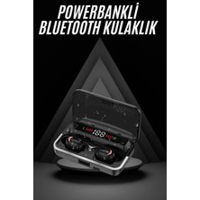 İlanib Ticaret Bluetooth Kulaklık Dijital Şarj Göstergeli Powerbankli Bass Özellikli Kablosuz Kulakiçi 5.1 Mikrofonlu