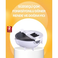 İlanib Ticaret 5 Fonksiyonlu Döner Süzgeçli Rende ve Dilimleyici Aparat