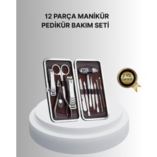 İlanib Ticaret Profesyonel Tırnak Bakım Seti Çelik Aletli Şık Deri Çantalı