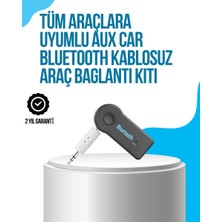 İlanib Ticaret Araç Içi Bluetooth Aux Müzik ve Telefon Görüşmesi Adaptörü
