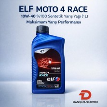 Elf Moto 4 Race 10W-40 %100 Sentetik 4 Zamanlı Yarış Performansı Motosiklet Yağı 1 Litre