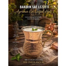 Seymen Bıçakçılık 1’li Trabzon Bakırı Ayran Bardağı Seti – Geleneksel Şıklık ve Serin Sunum