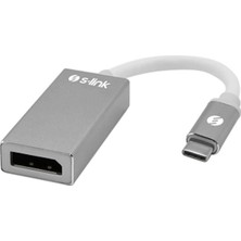 İlanib Ticaret S-Lınk SL-USB-C74 Type-C To Dısplay Port (Dp) Metal ÇEVIRICI(1923)