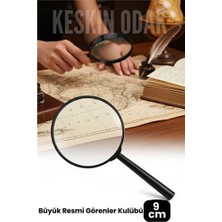 İlanib Ticaret 9 cm Optik Lensli El Tipi Büyüteç | Profesyonel Okuma Hobi Koleksiyon Merceği