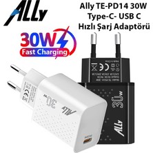 İlanib Ticaret Ally TE-PD14 30W Type-C- USB C Hızlı Şarj ADAPTÖRÜ-1852