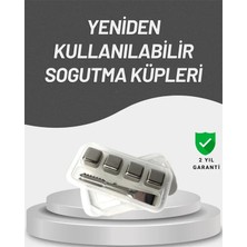 İlanib Ticaret Çevre Dostu Metal Buz Küpü ve Kullanışlı Klips Seti