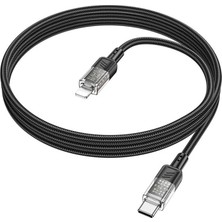 İlanib Ticaret Hoco U129 Transparan Type-C To Lightning  Data ve Şarj Kablosu 1M-1852