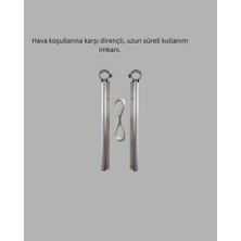 İlanib Ticaret Kare Küpeşte Uyumlu Balkon Çamaşır Askısı 25X60 cm Beyaz Pratik