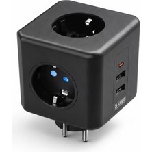 İlanib Ticaret Akım Korumalı Priz Çoklu USB Girişli Güvenli Enerji Yönetimi