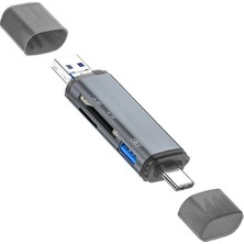 İlanib Ticaret Ally ADS-307 3 In 1 USB + Micro USB + Type-C Otg Kart OKUYUCU-1852