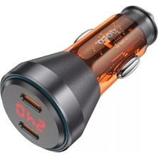 İlanib Ticaret Hoco NZ12C Graceful PD60W 2 Type-C Girişli Araç Çakmaklı Hızlı Şarj ALETI-1852