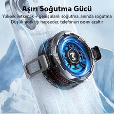 İlanib Ticaret Memo CX08 Ios Android Soğutucu 15W Manyetik + Arka Klips 2'si 1 Arada Yarı Iletken Soğutma Fanı RADYATÖRÜ-1852