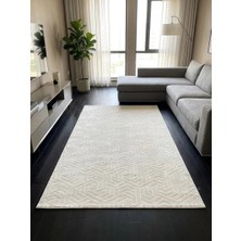 NarStore Home Dinar Armoni Kaymaz Tabanlı Kesme Kabartmalı Yıkanabilir Salon Koridor Mutfak Hali