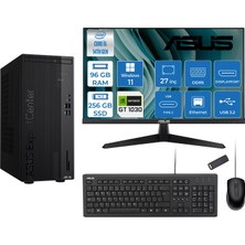 Asus Expertcenter D501MER  Intel® Core™ İ5-14500 96GB Ddr5 256GB SSD 4GB/GT1030  WIN11HOME Mini Tower+27" 120Hz Asus Monitör Masaüstü Bilgisayar 14WD501MER21H31+ZETTAUSBBELLEK