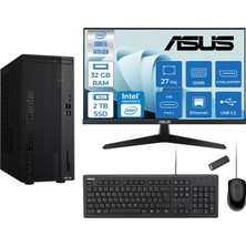 Asus Expertcenter D501MER  Intel® Core™ İ5-14500 32GB Ddr5 2tb SSD Intel® UHD Graphics 770 Freedos Mini Tower+27" 120Hz Asus Monitör Masaüstü Bilgisayar 14WD501MERF14+ZETTAUSBBELLEK