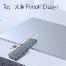 İlanib Ticaret Ally  ADS-301C 5 In 1 Type C Dönüştürücü 4 USB Portlu Adaptör Hub ÇOKLAYICI-1852