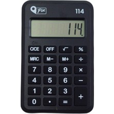 Pin 114 Hesap Makinesi Cep Tipi 8 Haneli - Siyah Renk