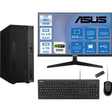 Asus Expertcenter D501MER  Intel® Core™ İ5-14500 24GB Ddr5 4tb SSD 8GB/RTX5050 Freedos Mini Tower+23.8" 120Hz Asus Monitör Masaüstü Bilgisayar 12WD501MER27F10+ZETTAUSBBELLEK
