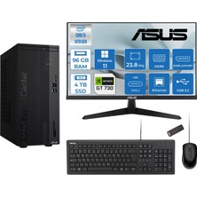 Asus Expertcenter D501MER  Intel® Core™ İ5-14500 96GB Ddr5 4tb SSD 4GB/GT730  WIN11PRO Mini Tower+23.8" 120Hz Asus Monitör Masaüstü Bilgisayar 12WD501MER32P35+ZETTAUSBBELLEK