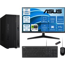 Asus Expertcenter D501MER  Intel® Core™ İ5-14500 24GB Ddr5 512GB SSD 4GB/GT730  Freedos Mini Tower+27" 120Hz Asus Monitör Masaüstü Bilgisayar 14WD501MER32F07+ZETTAUSBBELLEK