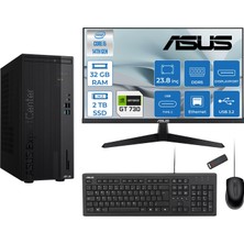 Asus Expertcenter D501MER  Intel® Core™ İ5-14500 32GB Ddr5 2tb SSD 4GB/GT730  Freedos Mini Tower+23.8" 120Hz Asus Monitör Masaüstü Bilgisayar 12WD501MER32F14+ZETTAUSBBELLEK