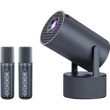 İlanib Ticaret Siyah Android Sistemli Kareoke Projeksiyon 180° Döner Başlıklı