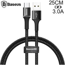İlanib Ticaret Baseus Halo Mikro USB 3A Hızlı Şarj 0.25CM Kısa Power Bank Için Şarj KABLOSU-1852