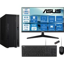 Asus Expertcenter D501MER  Intel® Core™ İ5-14500 96GB Ddr5 2tb SSD Intel® UHD Graphics 770 WIN11HOME Mini Tower+23.8" 120Hz Asus Monitör Masaüstü Bilgisayar 12WD501MERH34+ZETTAUSBBELLEK
