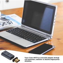İlanib Ticaret Ally HDMI To Type-C 4K 60Hz Mıknatıs Başlıklı Çevirici Otg ADAPTÖR-1852