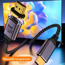 İlanib Ticaret Ally HDMI To HDMI 8k Hd 2.1uhd Mıknatıs Başlıklı Kablo 2 METRE-1852
