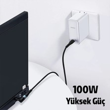 İlanib Ticaret Baseus Zinc Manyetik Type-C To Dc Round (79X55MM) Lenovo Laptop Şarj Kablosu 100W 2M-1852