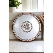 İnci Emaye Inci Emaye 60 No Kırmızı Kenar Emaye Sini Sunum Tepsisi ~58 cm 1mm Kalın Ürün
