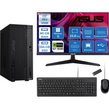 Asus Expertcenter D501MER  Intel® Core™ İ5-14500 80GB Ddr5 256GB SSD 4GB/GT1030  WIN11PRO Mini Tower+23.8" 120Hz Asus Monitör Masaüstü Bilgisayar 12WD501MER21P26+ZETTAUSBBELLEK