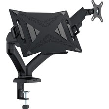 Ergomekan F200 Pro 17-34” Ikili Monitör ve Laptop Standı Siyah (Maks: 10KG)