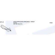 Ünüvar Anten Komple (Çubuk Taban Kablo) Renault R19- R21 7702127371 (1 Ad )