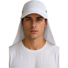 Beyaz Lejyoner Şapka Uv Korumalı Ense Kapamalı Yazlık Unisex Outdoor