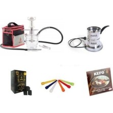 luxurianthome Kefo Trip Nargile +Köz Yakma Ocak + Kefo Gold 1 kg Kömür + Sipsi ve Folyo