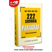 Pegem Akademi Yayıncılık Ags-Kpss-Ales-Dgs 222 Soruda Paragraf E-Kitap