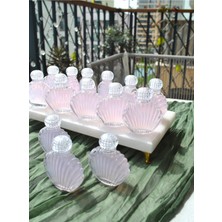 Qualitev 15 Adet Istiridye Cam Şişe Kolonya Söz, Nişan, Düğün, Kına, Nikah, Hediyelik Şişesi (Içi Boş)