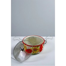 İnci Emaye Inci Emaye 26 No 5l Emaye Tencere ve Fritöz, Servis, Yemek Kamp, Piknik, Çeyiz Kırmızı