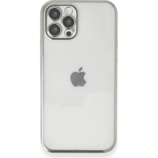 Vintessy Apple Iphone 12 Pro Kılıf Razer Lensli Silikon - Gümüş