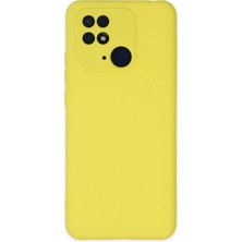 Vintessy Xiaomi Redmi 10C Kılıf Nano Içi Kadife Silikon - Sarı
