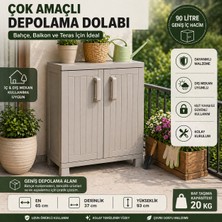 Csb Store Balkon & Bahçe Için Depolama Dolabı 65X37X93 cm – Plastik, Kilitli, 20 kg Raf Taşıma Kapasiteli