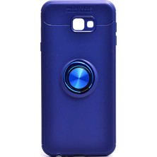 ZM Store Galaxy J4 Plus Uyumlu Kılıf Yüzük Standlı Pürüzsüz ve Soft Yüzey Ravel Kapak