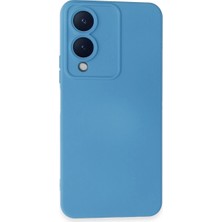 Vintessy Vivo Y17S Kılıf Nano Içi Kadife Silikon - Mavi