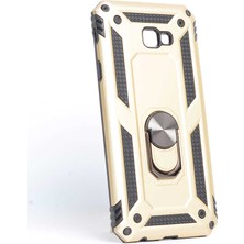 ZM Store Galaxy J4 Plus Uyumlu Kılıf Vega Tank Yüzüklü Standlı Kapak