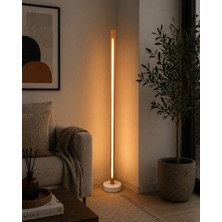 Sima Avize Modern Ahşap LED Lambader | Kumandalı 3 Renk | El Yapımı 145 cm Ceviz