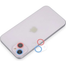 Vintessy Apple Iphone 13 Mini Renkli Kamera Lens Koruma Cam - Pembe-Mavi