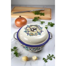 İnci Emaye Inci Emaye 22 No Emaye Tencere, Servis, Yemek Kamp, Piknik, Çeyiz Lacivert Mavi Menekşe